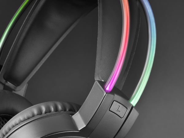 Mars Gaming MHRGB kuulokkeet ja kuulokemikrofoni Langallinen Pääpanta Pelaaminen USB A-tyyppi Musta