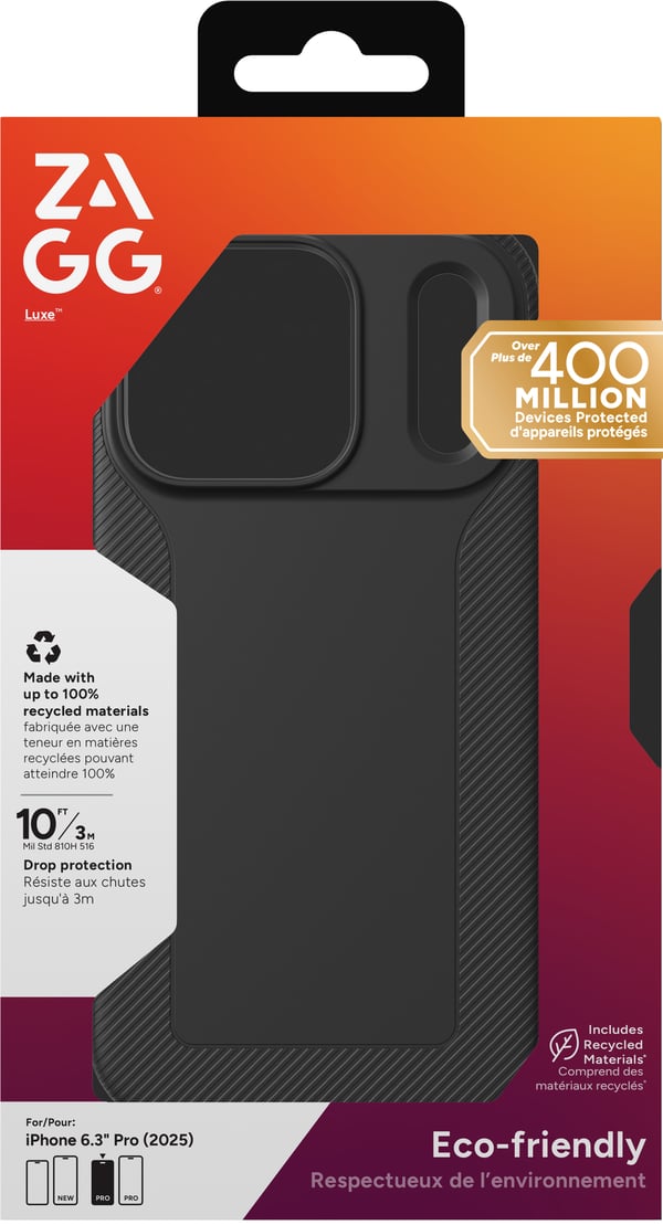 ZAGG Luxe Snap mobiltelefon etui 16 cm (6.3") Cover Sort