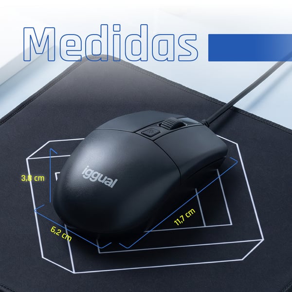 iggual COM-BUSINESS2-2400DPI mus Hjem Ambidextrous USB Type-A Optisk