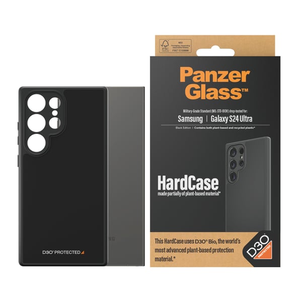 PanzerGlass ® HardCase Sort m. D3O® Samsung Galaxy S24 Ultra