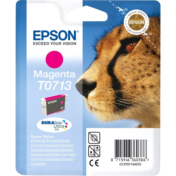 Epson Enkeltpakke, magenta T0713 DURABrite Ultra Ink