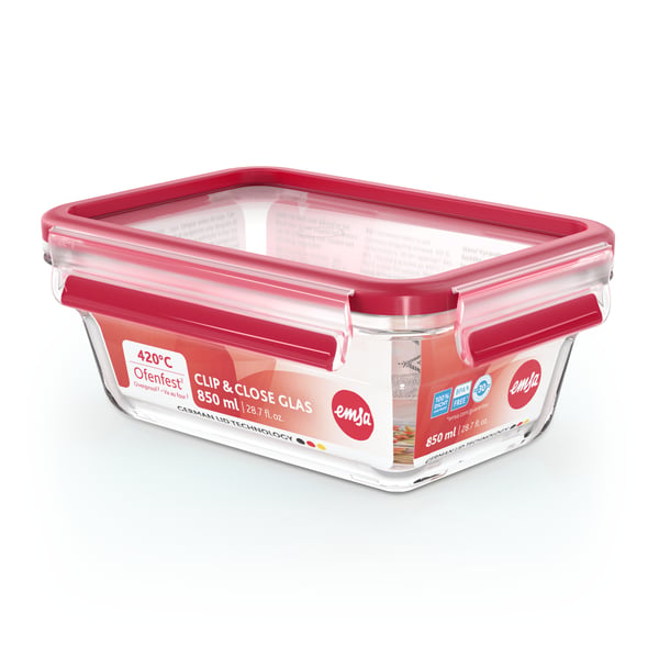 EMSA CLIP & CLOSE N10408 Rektangulär Låda 0,85 l Transparent 1 styck