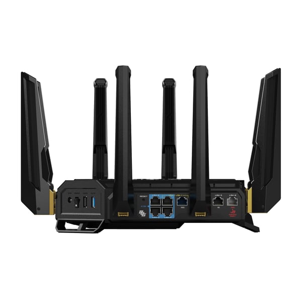 ASUS ROG Rapture GT-BE98 langaton reititin 10 Gigabit Ethernet Quad-band (2.4 GHz / 5 GHz-1 / 5 GHz-2 / 6 GHz) Musta