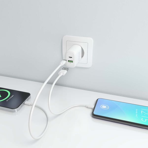 AISENS A110-0911 oplader til mobil enhed Universel Hvid Vekselstrøm Hurtig opladning Indendørs