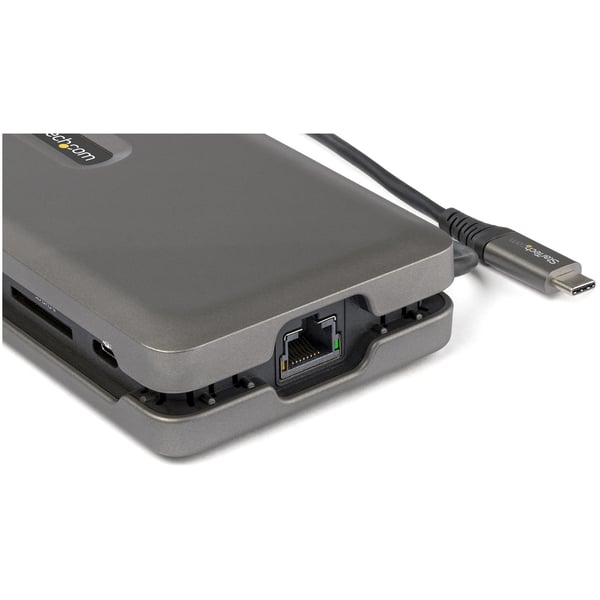 StarTech.com DKT31CSDHPD3 kannettavien tietokoneiden telakka ja porttitoistin Langallinen USB 3.2 Gen 2 (3.1 Gen 2) Type-C Harmaa