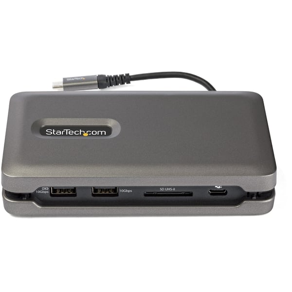 StarTech.com DKT31CSDHPD3 kannettavien tietokoneiden telakka ja porttitoistin Langallinen USB 3.2 Gen 2 (3.1 Gen 2) Type-C Harmaa