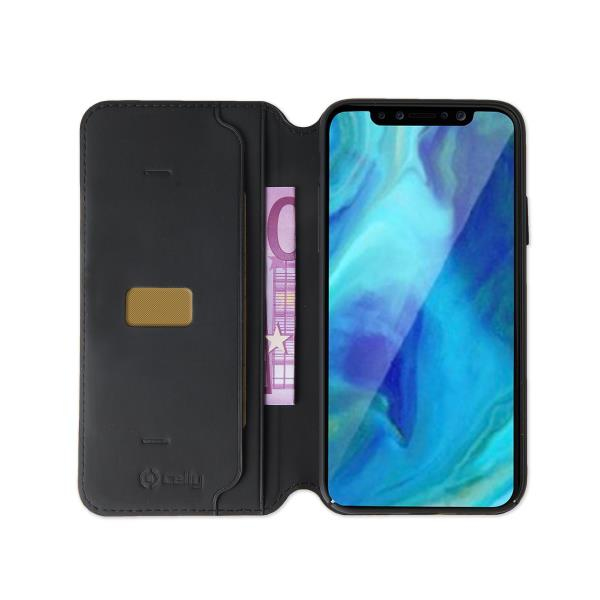 Celly PRESTIGE999BK mobiltelefon etui 16,5 cm (6.5") Tegnebogsetui Sort