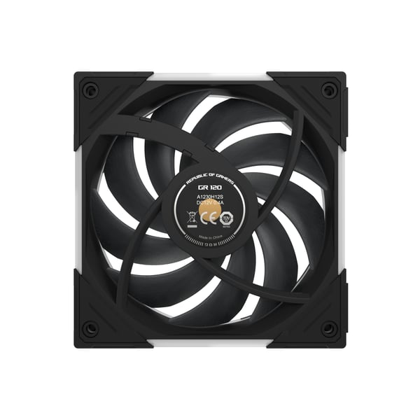 ASUS ROG Eurux GR120 ARGB Reverse Fan - Triple Pack Datorväska 12 cm Svart, Vit 3 styck