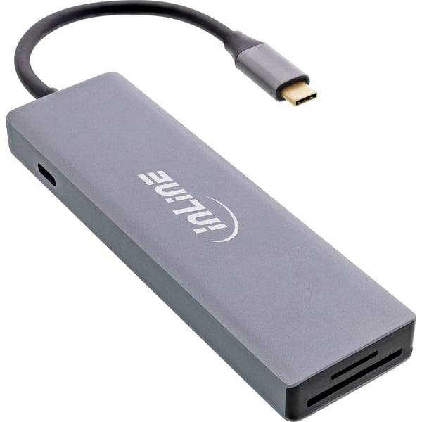 InLine 33271O interface hub USB 3.2 Gen 1 (3.1 Gen 1) Type-C 5000 Mbit/s Grå