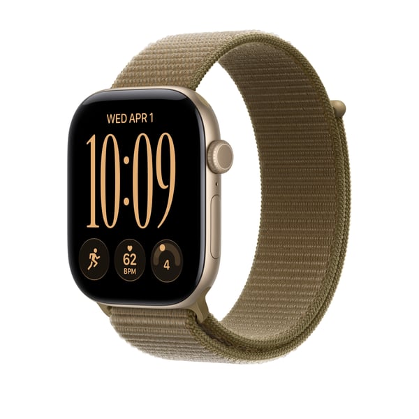 Apple 46 mm oliivin­vihreä Sport Loop ‑ranneke