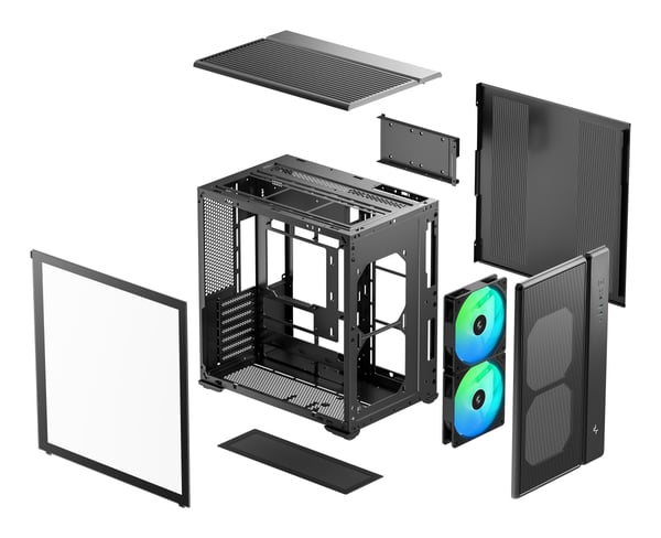 DeepCool CG590 MESH 2F Midi Tower Sort