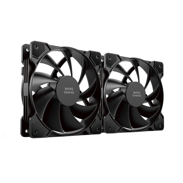 Mars Gaming MFPROX2 kylsystem för dator Datorväska Fan 12 cm Svart 2 styck