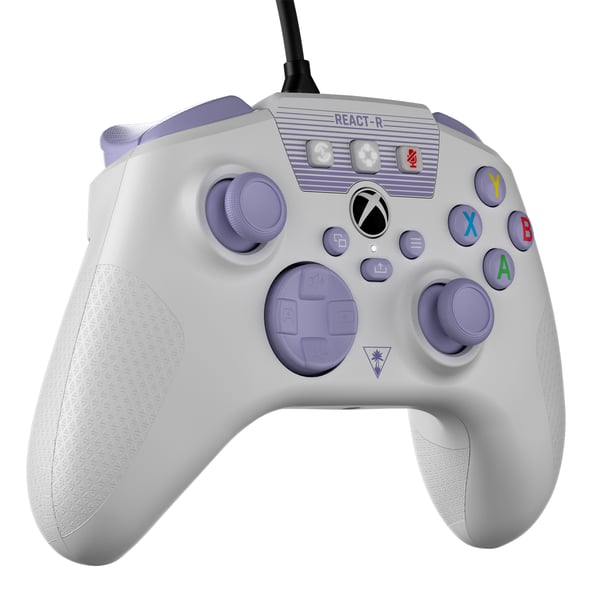 Turtle Beach REACT-R Lila, Vit USB Spelplatta Analog / Digital PC, Xbox One, Xbox Series S, Xbox Series X