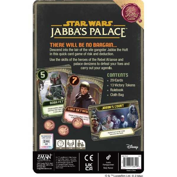 Asmodee Love Letter Star Wars Jabba's Palace: A Game Star Wars Jabba's Palace: A Love Letter Game Kortspil