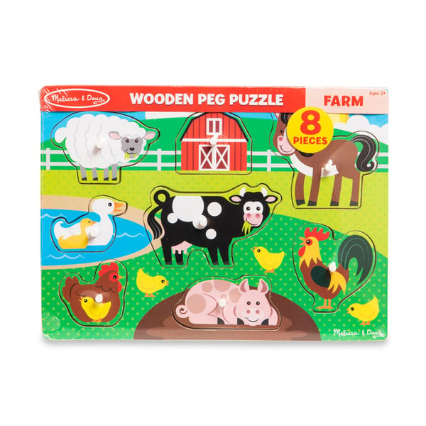 Melissa & Doug 19050 pussel Klosspussel 8 styck Djur