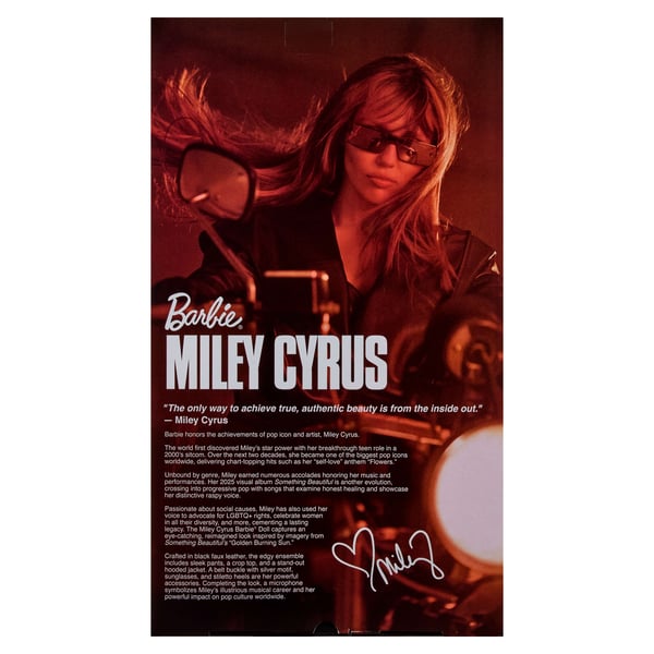 Barbie Signature Miley Cyrus-samlerdukke i kunstlæder, outfit i 2 dele med stiletter