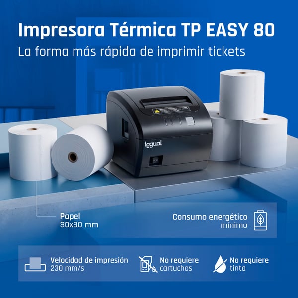 iggual TP Easy 80 203 x 203 dpi Ledningsført Termisk POS printer