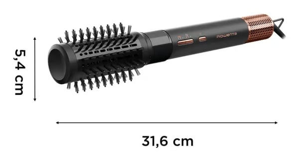 Rowenta Air Shape UB9820E0 hiustenmuotoilija Kuumailmaharja Airflow Musta, Kupari