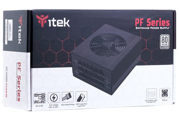 itek Alimentatore PF1200 EVO virtalähdeyksikkö 1200 W 24-pin ATX ATX Musta