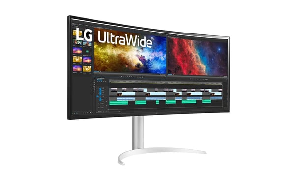 LG 38BQ85C-W tietokoneen litteä näyttö 95,2 cm (37.5") 3840 x 1600 pikseliä Quad HD+ Valkoinen