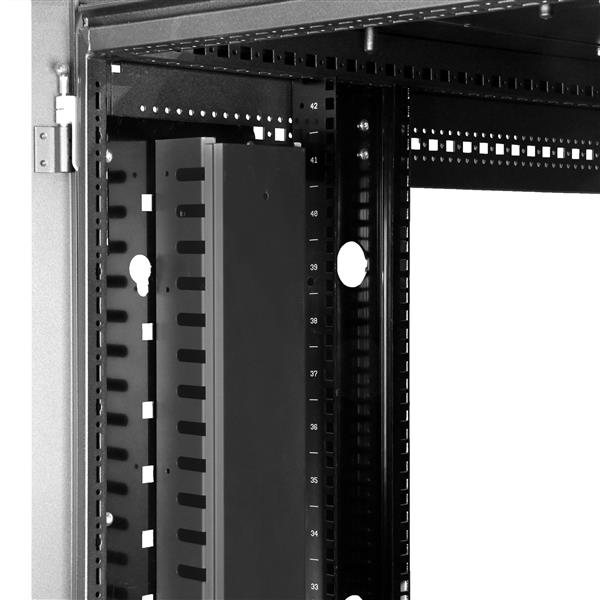 StarTech.com Vertikal kabelorganiserare med fingerkanaler - 0U - 91 cm