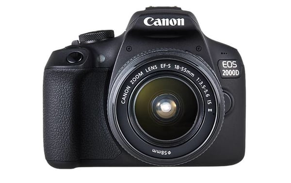 Canon EOS 2000D + 18-55 IS Kit SLR-kamerauppsättning 24,1 MP CMOS 6000 x 4000 pixlar Svart