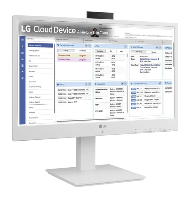 LG 24CR671N-2P.AEU All-in-One-tietokone/-työasema Intel® Pentium® N6005 60,5 cm (23.8") 1920 x 1080 pikseliä All-in-One thin client 8 GB DDR4-SDRAM 256 GB SSD Valkoinen