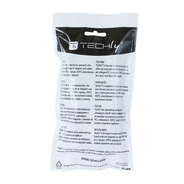 Techly 3.0m HDMI M/M HDMI-kaapeli 3 m HDMI-tyyppi A (vakio) Valkoinen