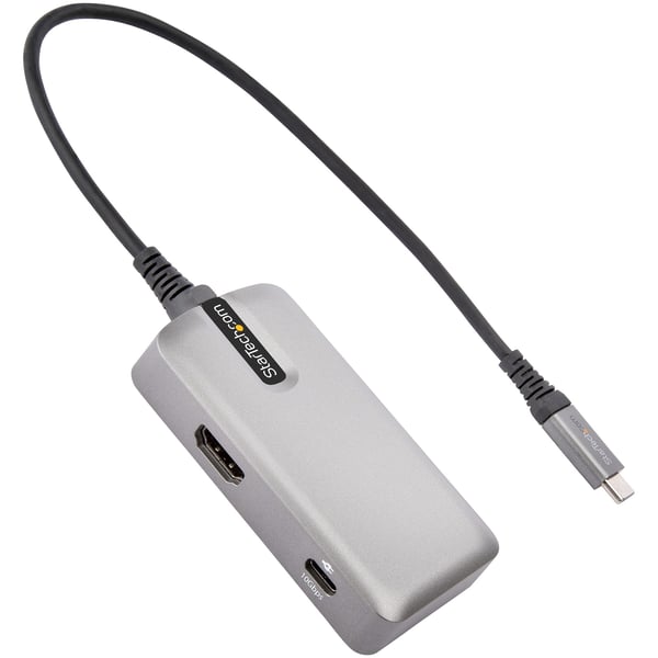 StarTech.com USB-C -moniporttisovitin - USB-C - 4K 60 Hz HDMI 2.0, 100 W PD Pass-through - 3-porttinen 10G