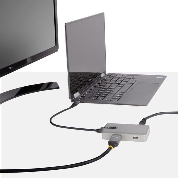 StarTech.com USB-C -moniporttisovitin - USB-C - 4K 60 Hz HDMI 2.0, 100 W PD Pass-through - 3-porttinen 10G