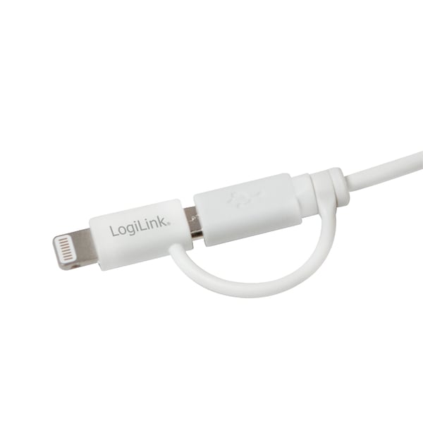 LogiLink CU0118 USB-kabel 1 m Micro-USB A USB A Hvid