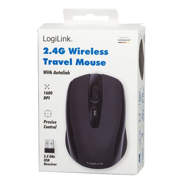 LogiLink ID0031 mus Universel Ambidextrous RF trådløst Optisk 1600 dpi