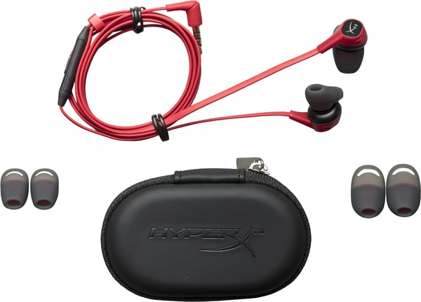 HyperX Cloud-öronsnäckor (röd-svart)
