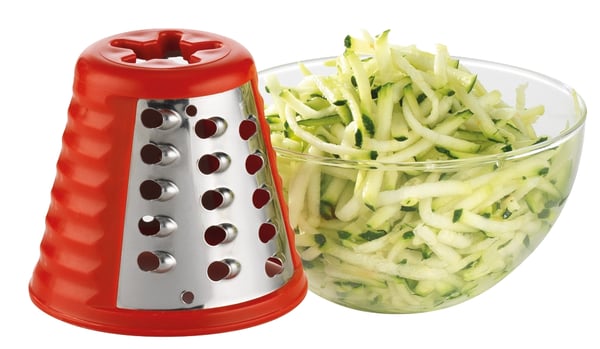 Moulinex DJ755G Elektriske rivejern og spiralizer Elektrisk rivejern Rød, Hvid