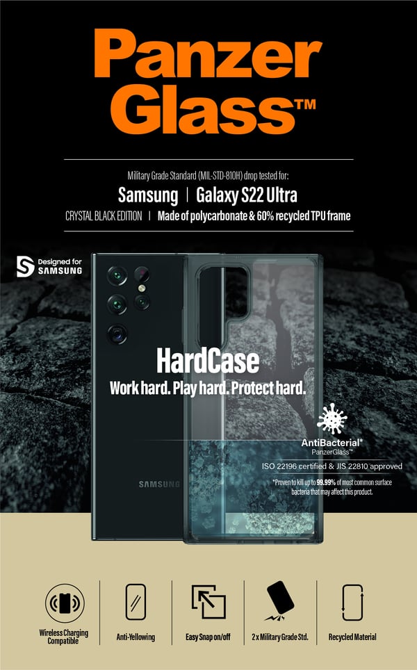 PanzerGlass ® HardCase Samsung Galaxy S22 Ultra 5G - Smokey Sort