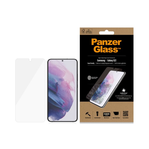 PanzerGlass ® UltraForce1 Samsung Galaxy S22 5G | Screen Protector Kirkas näytönsuoja 1 kpl