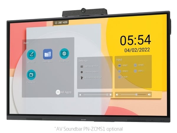 Sharp PN-L752B interaktiv whiteboard 190,5 cm (75") 3840 x 2160 pixlar Pekskärm Svart
