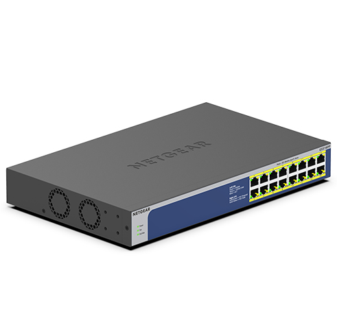 NETGEAR GS516PP Ikke administreret Gigabit Ethernet (10/100/1000) Strøm over Ethernet (PoE) Blå, Grå