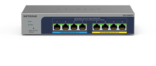 Netgear Plus MS108EUP - Switch - administreret - 4 x 100/1000/2.5G (PoE++)