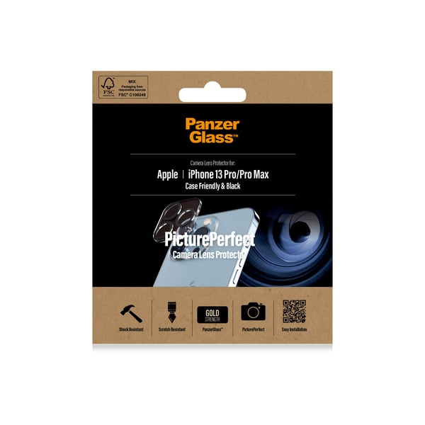PanzerGlass ® PicturePerfect Camera Lens Protector iPhone 13 Pro | 13 Pro Max Genomskinligt skärmskydd Apple 1 styck