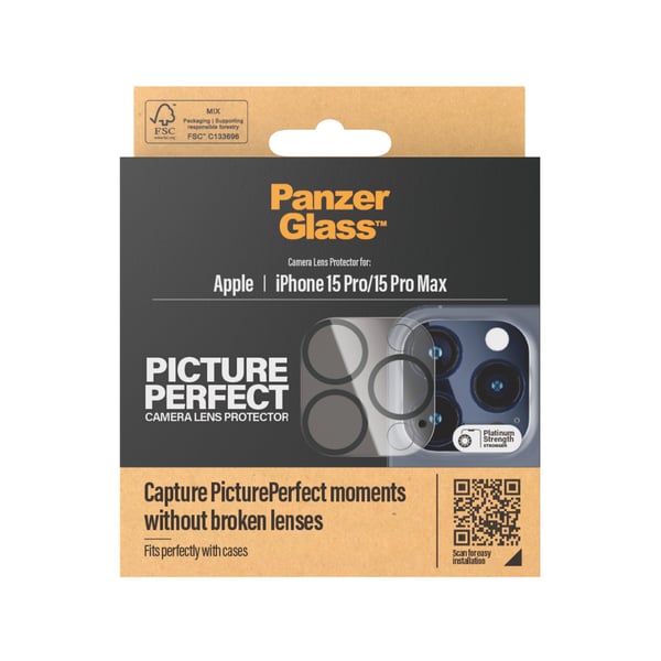 PanzerGlass ® PicturePerfect Camera Lens Protector iPhone 15 Pro | 15 Pro Max Kirkas näytönsuoja Apple 1 kpl