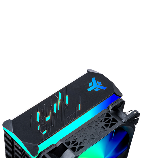 itek ICY-4HLA Processor Kylare 12 cm Svart, Vit
