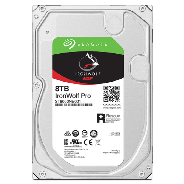 Seagate IronWolf Pro ST8000NT001 harddisk 8 TB 7200 rpm 256 MB 3.5" Serial ATA III