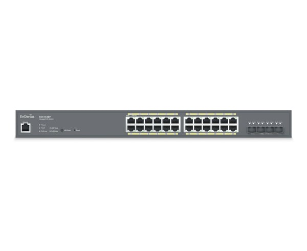 EnGenius ECS1528P netværksswitch Administreret L2+ Gigabit Ethernet (10/100/1000) Strøm over Ethernet (PoE) Grå