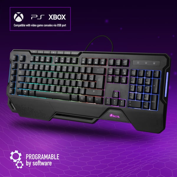 NGS GKX-450 IT näppäimistö Pelaaminen USB QWERTY Italia Musta