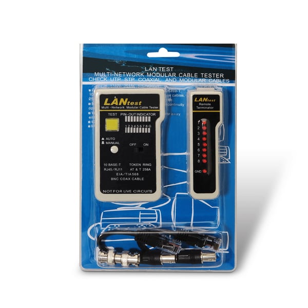 AISENS A142-0314 netværkskabeltester UTP/STP-kabeltester Sort, Grå
