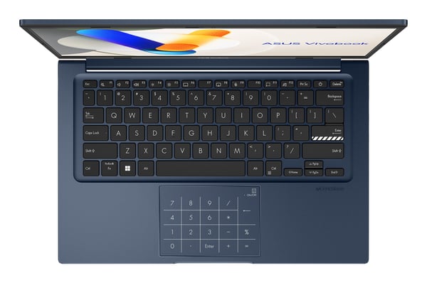 ASUS Vivobook 14 X1404VA-DISEB2157W Intel Core 5 120U Laptop 35,6 cm (14") Fuld HD 16 GB DDR5-SDRAM 512 GB SSD Wi-Fi 6 (802.11ax) Windows 11 Home Blå
