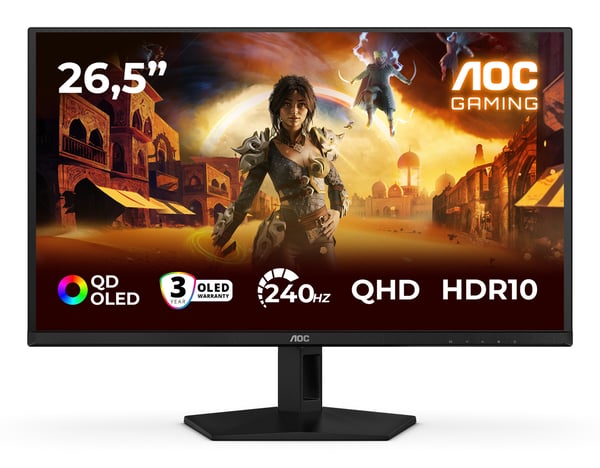 AOC G4 Q27G41ZDF platta pc-skärmar 67,3 cm (26.5") 2560 x 1440 pixlar Quad HD QD-OLED Svart, Röd