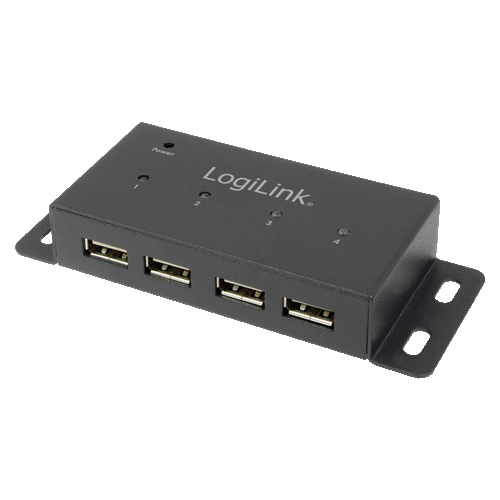LogiLink UA0141 gränssnittshubbar 480 Mbit/s Svart