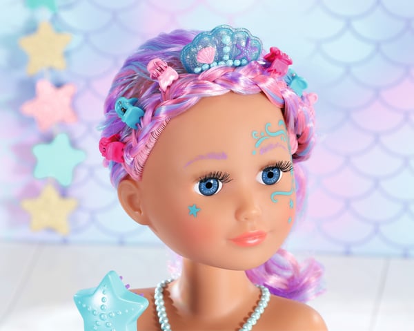 BABY born Sister Styling Mermaid Head Badedukke Flerfarvet